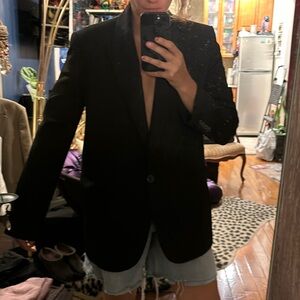 Zara Black Oversized Blazer - Size M